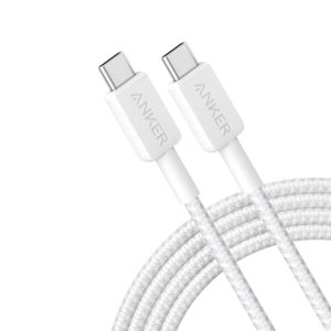 Плетеный Кабель Anker 322 60W USB-C to USB-C 0.9m - Белый