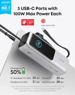 Аккумулятор Anker Zolo Power Bank 25K (165W) — изображение 6
