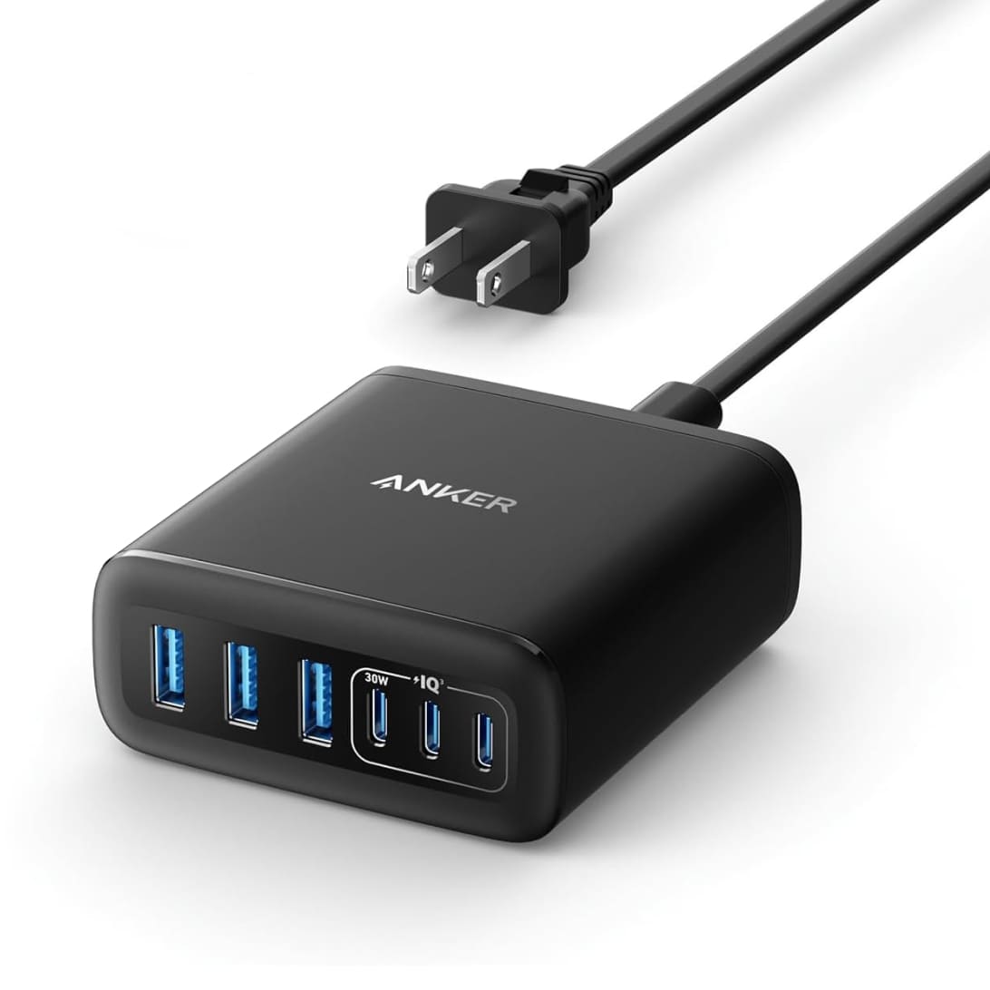 69640432-1.jpg Зарядное устройство Anker Charger 112W 6 USB (3 Type-C, 3 Type A) — изображение 1