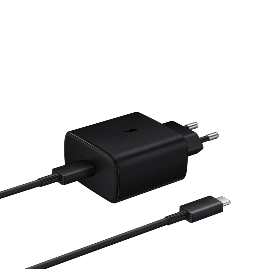 71904265-1.jpg Зарядное устройство Samsung Power Adapter 45W with Type-C to Type-C Cable Black — изображение 1