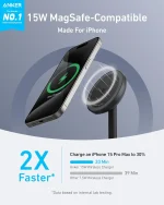 Беспроводная зарядная станция Anker MagGo Stand — изображение 2