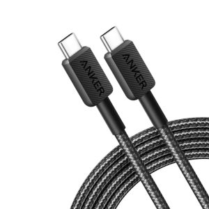 Плетеный Кабель Anker 322 60W USB-C to USB-C 0.9m - Черный
