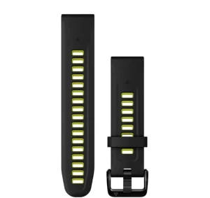 Ремешок Garmin Quickfit 20 Silicone - Черный яркий желтый