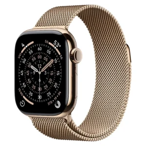 Apple Watch S11 с ремешком миланская петля - Золотой, 42мм