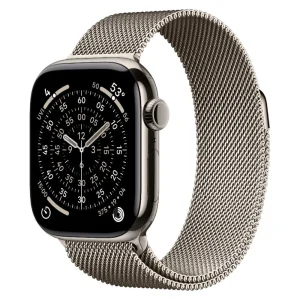 Apple Watch S11 с ремешком миланская петля - Натуральный, 42мм