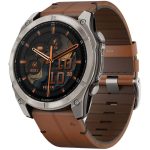 Garmin Fenix 8 51mm Amoled Sapphire с кожанным ремешком